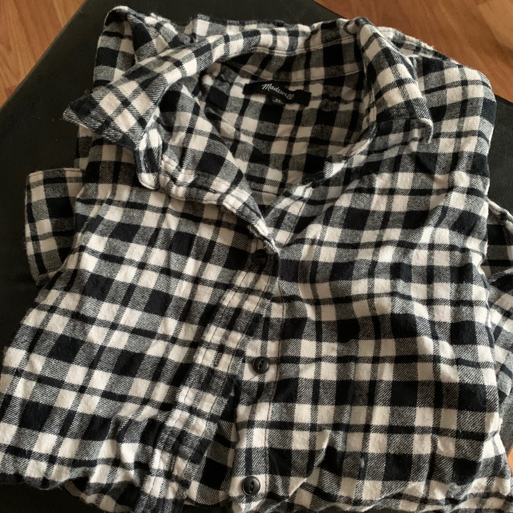 Madewell black and white flannel